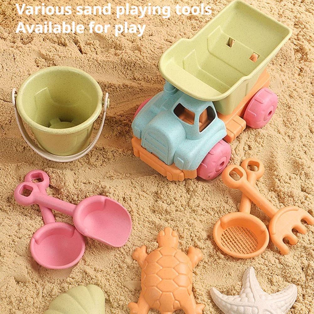 Kids Outdoor Storage - 어린이를위한 7Pcs 해변 모래 장난감 세트