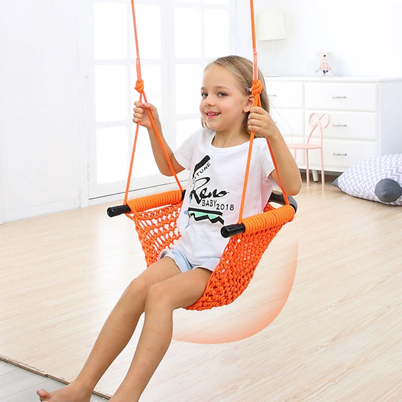 Kids Outdoor Hammock Swing - 어린이 해먹 그네 손으로 짠 놀이터