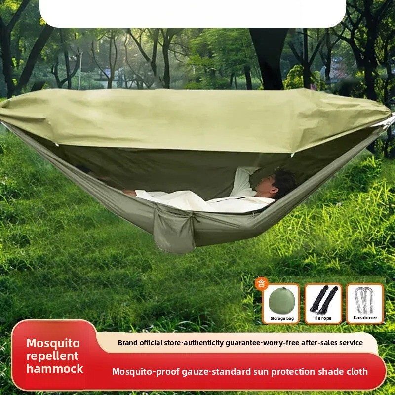 Kids Outdoor Hammock Swing - 모기장이 있는 메쉬 해먹, 성인 및