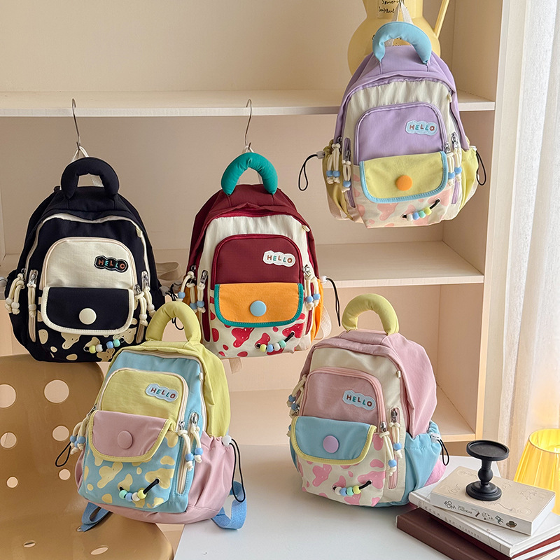 Kids Outdoor Backpack - 어린이 면 패딩 배낭 귀여운 도파민