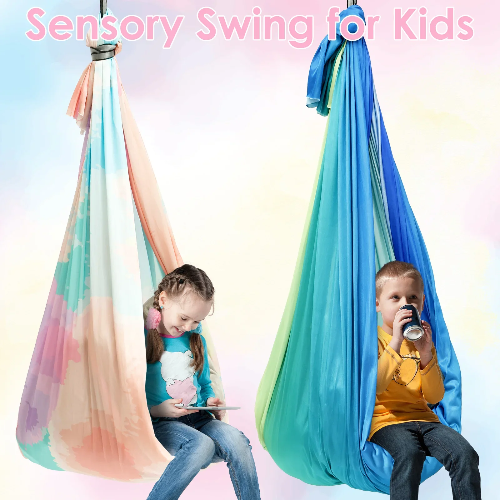Kids Outdoor Hammock Swing - 감각적 편안함을 주는 어린이용 센서리 해먹,