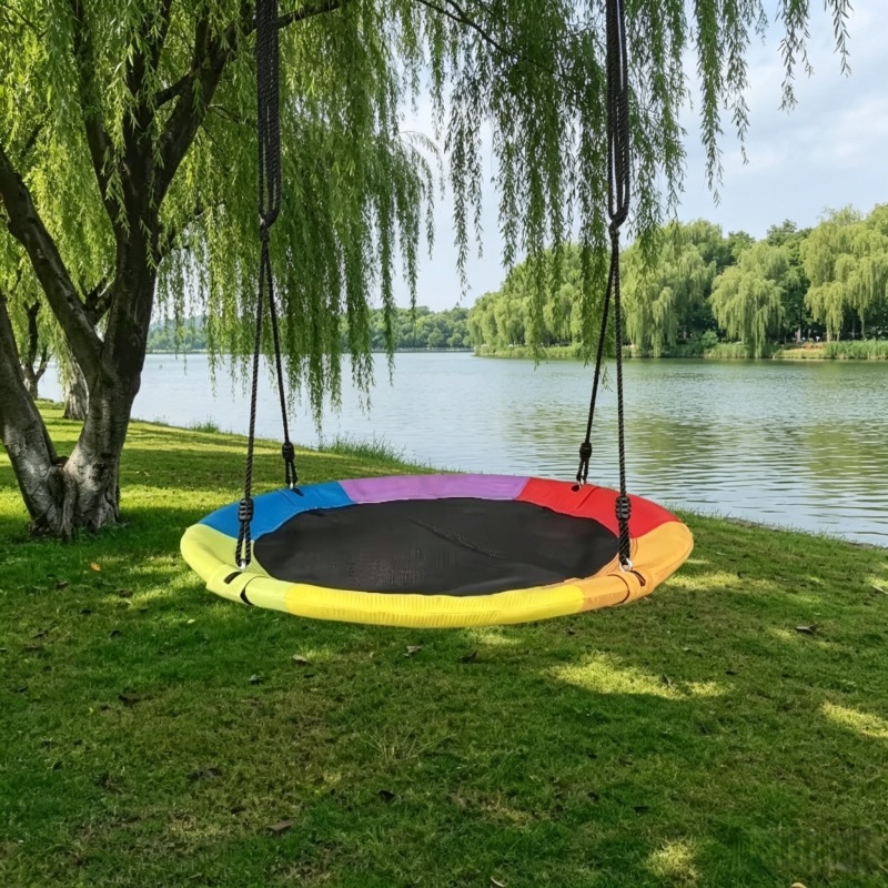 원형 옥스포드 네트 캔버스 어린이 해먹 교수형 로프 스 - Kids Outdoor Hammock Swing 리뷰 및 가격