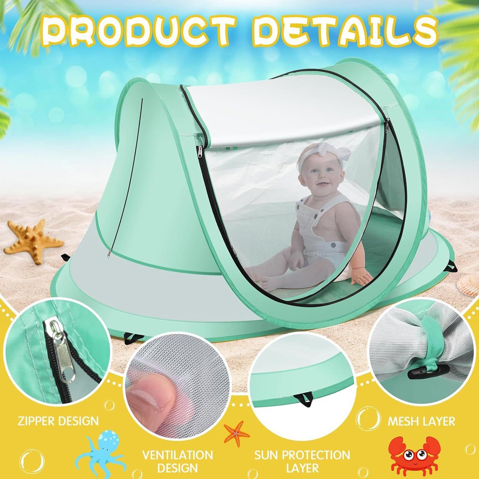아기 해변 텐트 휴대용 그늘막 수영장 자외선 차단 햇빛 - Outdoor Tent Playhouse 리뷰 및 가격