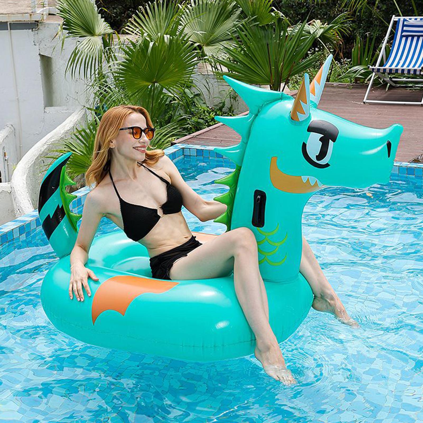 풀 플로트 성인 드래곤 풍선 풀 플로트 라운저 뗏목 라 - Kids Outdoor Loungers 리뷰 및 가격