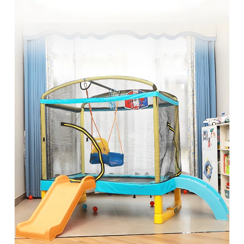 도매 트램펄린 야외 어린이 트램펄린 슬라이드가 있는 실 - Kids Outdoor Trampoline 리뷰 및 가격