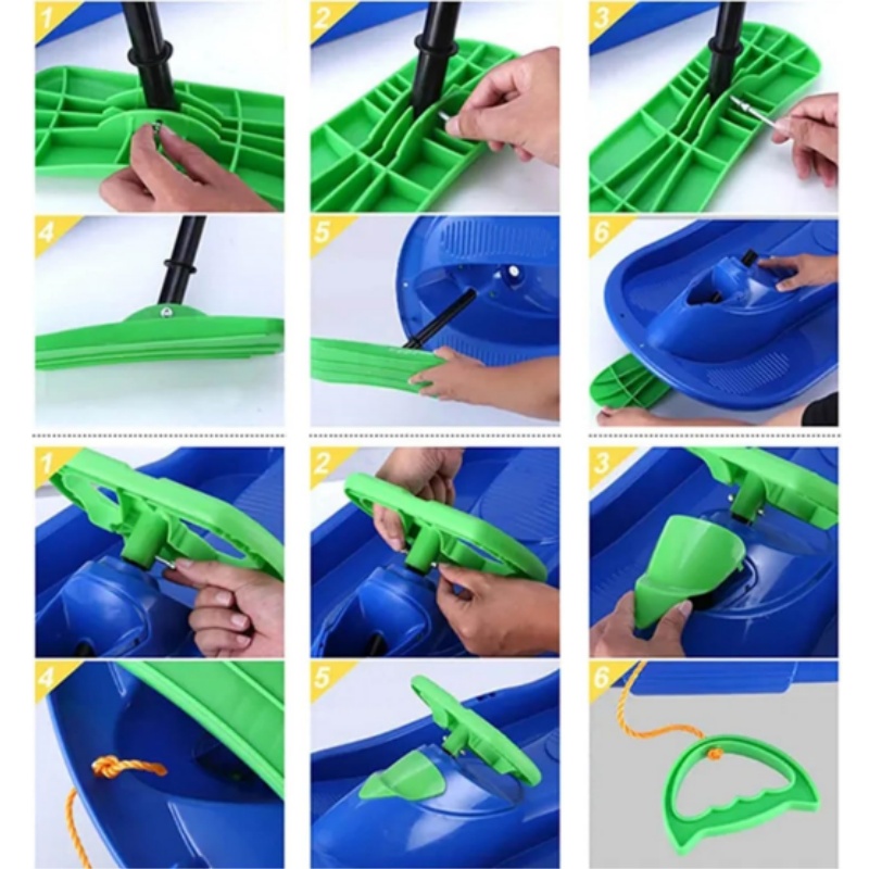 어린이용 스티어링 휠과 브레이크가 있는 눈썰매, 겨울철 - Kids Unique Outdoor Toys 리뷰 및 가격